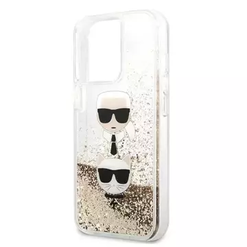 Etui Karl Lagerfeld KLHCP13XKICGLD für iPhone 13 Pro Max 6,7" Hardcase Liquid Glitter Karl