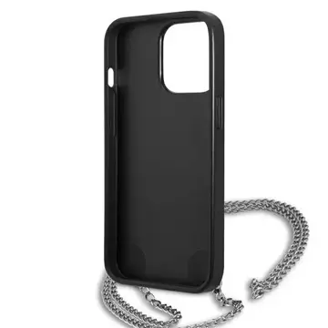 Etui Karl Lagerfeld KLHCP13XPMK für iPhone 13 Pro Max 6,7" Hardcase Leder Strukturiert und Kette