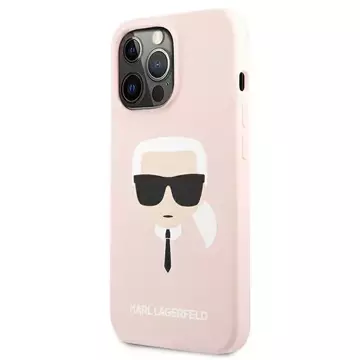 Etui Karl Lagerfeld KLHCP13XSLKHLP für iPhone 13 Pro Max 6,7" rosa Hardcase Silikon Karl`s Head