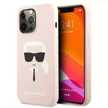 Etui Karl Lagerfeld KLHCP13XSLKHLP für iPhone 13 Pro Max 6,7" rosa Hardcase Silikon Karl`s Head