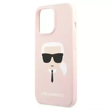 Etui Karl Lagerfeld KLHCP13XSLKHLP für iPhone 13 Pro Max 6,7" rosa Hardcase Silikon Karl`s Head