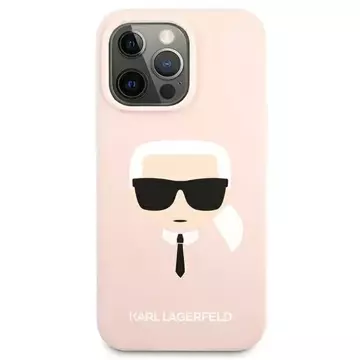 Etui Karl Lagerfeld KLHCP13XSLKHLP für iPhone 13 Pro Max 6,7" rosa Hardcase Silikon Karl`s Head