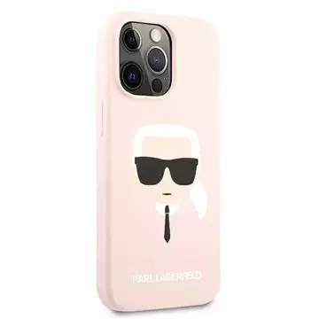 Etui Karl Lagerfeld KLHCP13XSLKHLP für iPhone 13 Pro Max 6,7" rosa Hardcase Silikon Karl`s Head