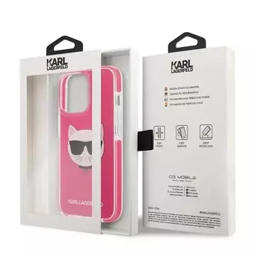 Etui Karl Lagerfeld KLHCP13XTPECPI für iPhone 13 Pro Max 6,7" Hardcase Choupette Head