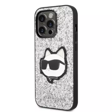 Etui Karl Lagerfeld KLHCP14LG2CPS für iPhone 14 Pro 6,1" Hardcase Glitter Choupette Patch