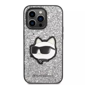 Etui Karl Lagerfeld KLHCP14LG2CPS für iPhone 14 Pro 6,1" Hardcase Glitter Choupette Patch