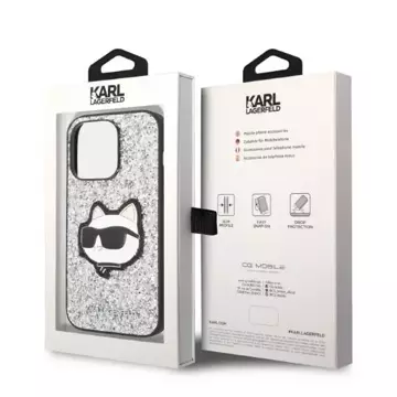 Etui Karl Lagerfeld KLHCP14LG2CPS für iPhone 14 Pro 6,1" Hardcase Glitter Choupette Patch