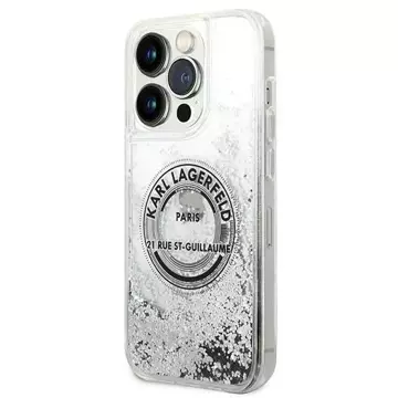 Etui Karl Lagerfeld KLHCP14LLCRSGRS für iPhone 14 Pro 6,1" Hardcase Liquid Glitter RSG