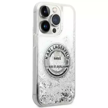 Etui Karl Lagerfeld KLHCP14LLCRSGRS für iPhone 14 Pro 6,1" Hardcase Liquid Glitter RSG