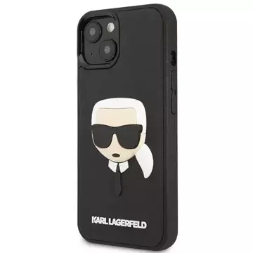 Etui Karl Lagerfeld KLHCP14MKH3DBK für iPhone 14 Plus 6,7" Hardcase 3D Rubber Karl`s Head