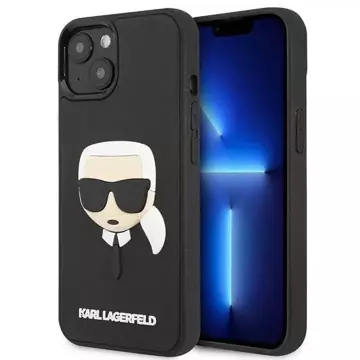 Etui Karl Lagerfeld KLHCP14MKH3DBK für iPhone 14 Plus 6,7" Hardcase 3D Rubber Karl`s Head