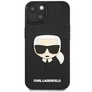 Etui Karl Lagerfeld KLHCP14MKH3DBK für iPhone 14 Plus 6,7" Hardcase 3D Rubber Karl`s Head