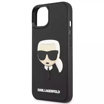 Etui Karl Lagerfeld KLHCP14MKH3DBK für iPhone 14 Plus 6,7" Hardcase 3D Rubber Karl`s Head