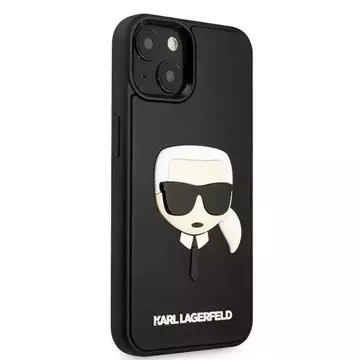 Etui Karl Lagerfeld KLHCP14MKH3DBK für iPhone 14 Plus 6,7" Hardcase 3D Rubber Karl`s Head