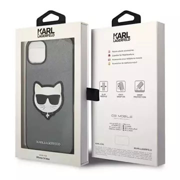 Etui Karl Lagerfeld KLHCP14MSAPCHG für iPhone 14 Plus 6,7" Hardcase Saffiano Choupette Head Patch