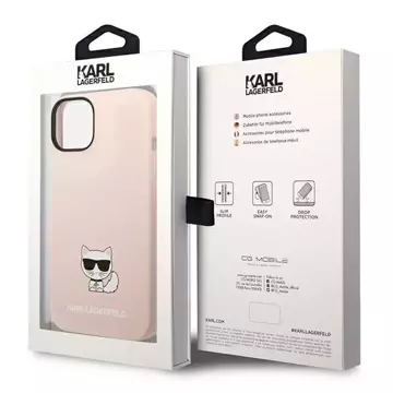 Etui Karl Lagerfeld KLHCP14MSLCTPI für iPhone 14 Plus 6,7" Hardcase Choupette Body aus Silikon