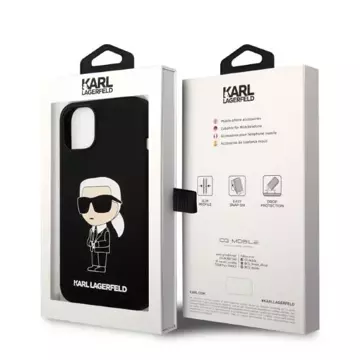 Etui Karl Lagerfeld KLHCP14MSNIKBCK für Apple iPhone 14 Plus 6,7" Hardcase Silikon Ikonik