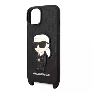 Etui Karl Lagerfeld KLHCP14MSTKMK für Apple iPhone 14 Plus 6,7" Hardcase Monogram Ikonik Patch