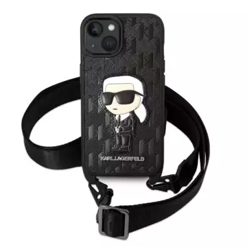 Etui Karl Lagerfeld KLHCP14MSTKMK für Apple iPhone 14 Plus 6,7" Hardcase Monogram Ikonik Patch