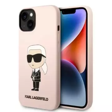 Etui Karl Lagerfeld KLHCP14SSNIKBCP für Apple iPhone 14 6,1" Hardcase Silikon Ikonik