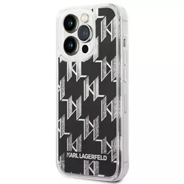 Etui Karl Lagerfeld KLHCP14XLMNMK für iPhone 14 Pro Max 6,7" Hardcase Liquid Glitter Monogram Czarny/Schwarz