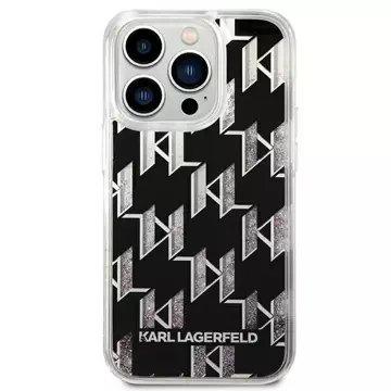 Etui Karl Lagerfeld KLHCP14XLMNMK für iPhone 14 Pro Max 6,7" Hardcase Liquid Glitter Monogram Czarny/Schwarz