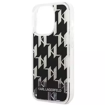 Etui Karl Lagerfeld KLHCP14XLMNMK für iPhone 14 Pro Max 6,7" Hardcase Liquid Glitter Monogram Czarny/Schwarz