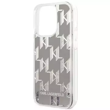 Etui Karl Lagerfeld KLHCP14XLMNMS für iPhone 14 Pro Max 6,7" Hardcase Liquid Glitter Monogram srebrny/silver