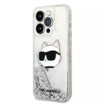 Etui Karl Lagerfeld KLHCP14XLNCHCS für iPhone 14 Pro Max 6,7" Hardcase Glitter Choupette Head srebrny/silver