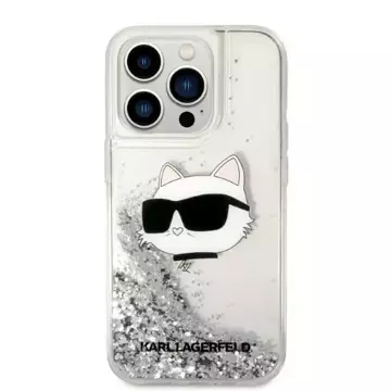 Etui Karl Lagerfeld KLHCP14XLNCHCS für iPhone 14 Pro Max 6,7" Hardcase Glitter Choupette Head srebrny/silver