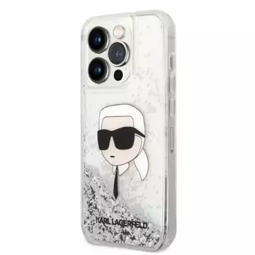 Etui Karl Lagerfeld KLHCP14XLNKHCH für iPhone 14 Pro Max 6,7" Hardcase Glitter Karl Head srebrny/silver