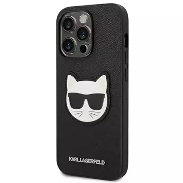 Etui Karl Lagerfeld KLHCP14XSAPCHK do iPhone 14 Pro Max 6,7" Hardcase Saffiano Choupette Head Patch czarny/black