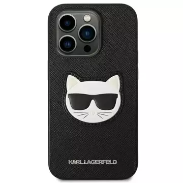 Etui Karl Lagerfeld KLHCP14XSAPCHK do iPhone 14 Pro Max 6,7" Hardcase Saffiano Choupette Head Patch czarny/black