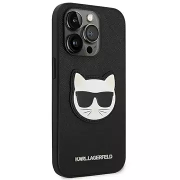 Etui Karl Lagerfeld KLHCP14XSAPCHK do iPhone 14 Pro Max 6,7" Hardcase Saffiano Choupette Head Patch czarny/black