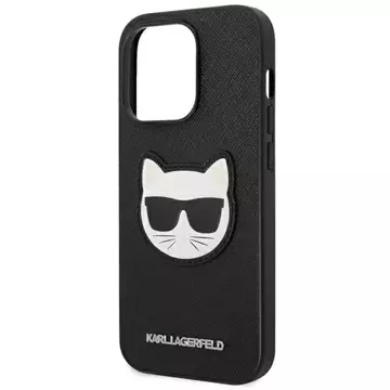 Etui Karl Lagerfeld KLHCP14XSAPCHK do iPhone 14 Pro Max 6,7" Hardcase Saffiano Choupette Head Patch czarny/black