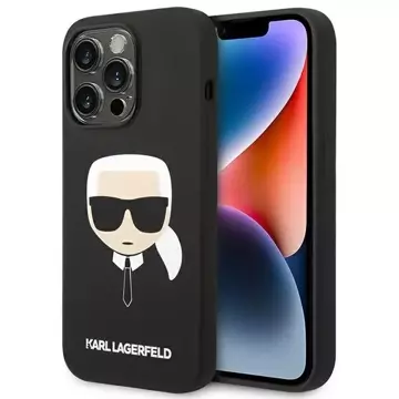 Etui Karl Lagerfeld KLHCP14XSLKHBK für iPhone 14 Pro Max 6,7" Hardcase Silikon Karl`s Head czarny/black