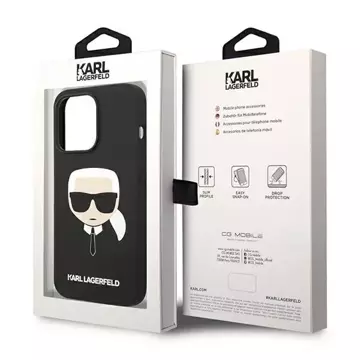 Etui Karl Lagerfeld KLHCP14XSLKHBK für iPhone 14 Pro Max 6,7" Hardcase Silikon Karl`s Head czarny/black