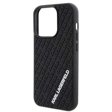 Etui Karl Lagerfeld KLHCP15L3DMKRLK für iPhone 15 Pro 6,1" czarny/schwarz Hardcase 3D Rubber Multi Logo