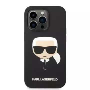 Etui Karl Lagerfeld KLHMP14LSLKHBK für iPhone 14 Pro 6,1" Hardcase Silikon Karl`s Head Magsafe