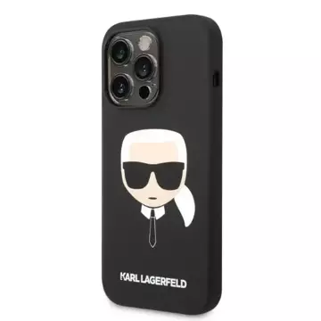 Etui Karl Lagerfeld KLHMP14LSLKHBK für iPhone 14 Pro 6,1" Hardcase Silikon Karl`s Head Magsafe