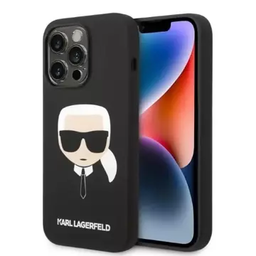 Etui Karl Lagerfeld KLHMP14LSLKHBK für iPhone 14 Pro 6,1" Hardcase Silikon Karl`s Head Magsafe