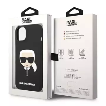 Etui Karl Lagerfeld KLHMP14MSLKHBK für iPhone 14 Plus 6,7" Hardcase Silikon Karl`s Head Magsafe