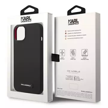 Etui Karl Lagerfeld KLHMP14SSLMP1K für iPhone 14 6,1" Hardcase Silikonplakette Magsafe