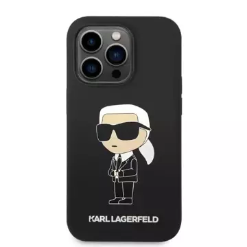 Etui Karl Lagerfeld KLHMP14XSNIBCK für iPhone 14 Pro Max 6,7" Hardcase Silikon Ikonik Magsafe czarny/black