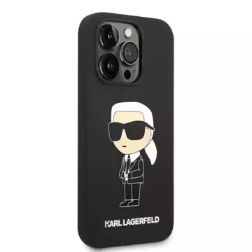 Etui Karl Lagerfeld KLHMP14XSNIBCK für iPhone 14 Pro Max 6,7" Hardcase Silikon Ikonik Magsafe czarny/black