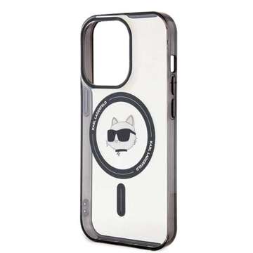 Etui Karl Lagerfeld KLHMP15LHCHNOTK für iPhone 15 Pro 6,1" transparentes Hardcase IML Choupette`s Head MagSafe