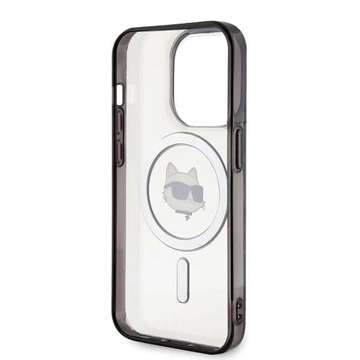 Etui Karl Lagerfeld KLHMP15LHCHNOTK für iPhone 15 Pro 6,1" transparentes Hardcase IML Choupette`s Head MagSafe