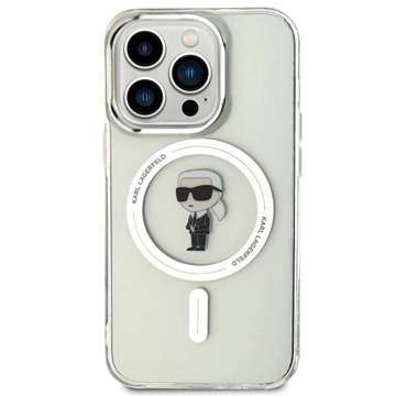 Etui Karl Lagerfeld KLHMP15LHFCKNOT für iPhone 15 Pro 6,1" transparentes Hardcase IML Ikonik MagSafe