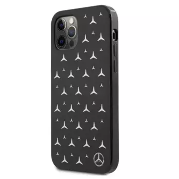 Etui Mercedes MEHCP12LESPBK für iPhone 12 Pro Max 6,7" Hardcase Silver Stars Pattern czarny/black