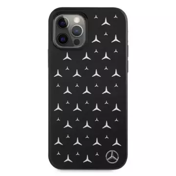 Etui Mercedes MEHCP12LESPBK für iPhone 12 Pro Max 6,7" Hardcase Silver Stars Pattern czarny/black